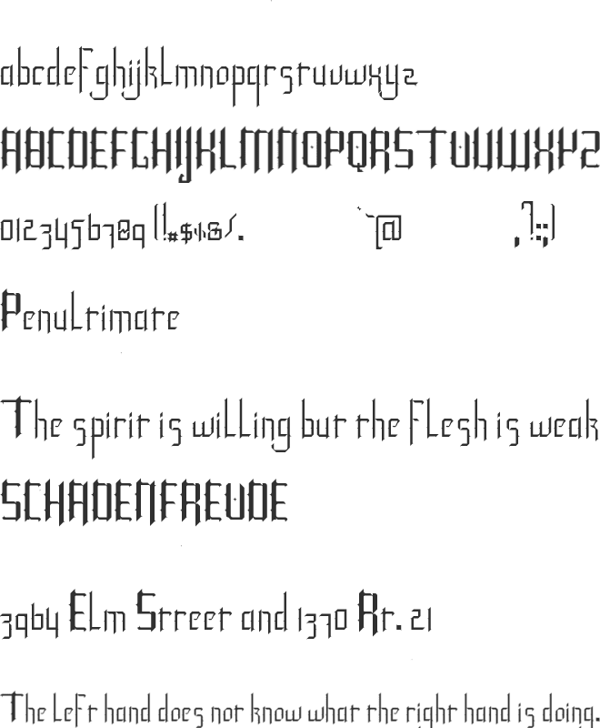 Roncial font preview