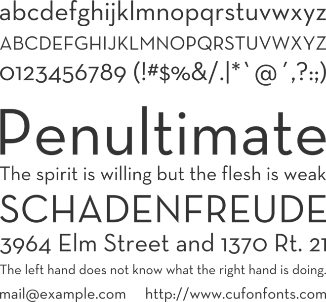 Neutraface Text font preview