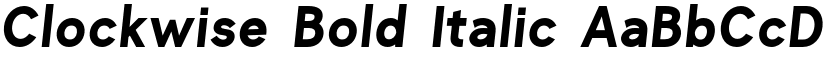 Clockwise Bold Italic font