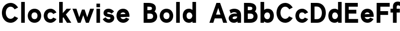 Clockwise Bold font