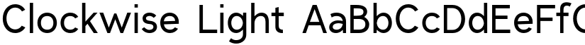 Clockwise Light font