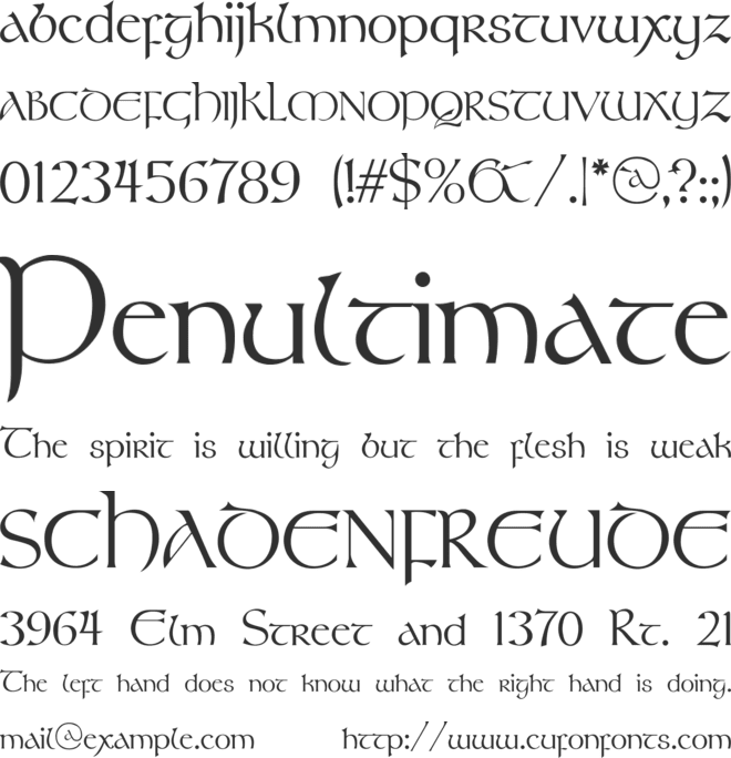 Stonehenge font preview