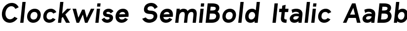 Clockwise SemiBold Italic font