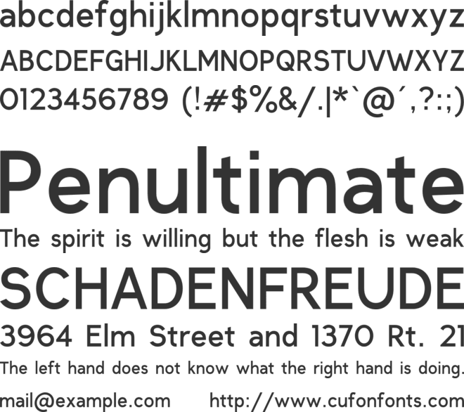 Clockwise font preview