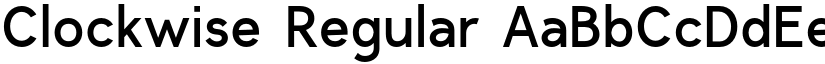Clockwise Regular font