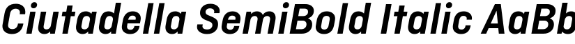 Ciutadella SemiBold Italic font