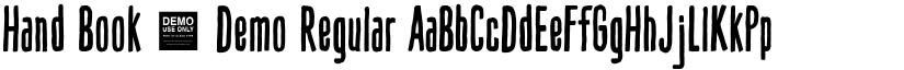 Hand Book - Demo Regular font
