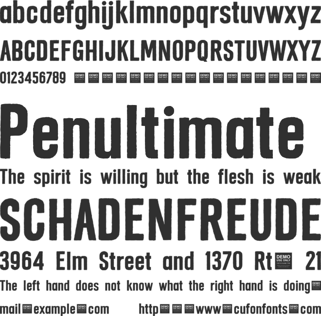 Semi Strong - Demo font preview