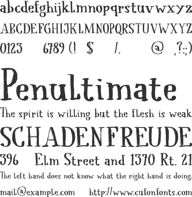 Cadora Woods DEMO font preview