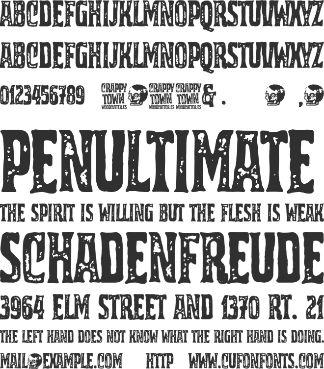 Crappy Town font preview