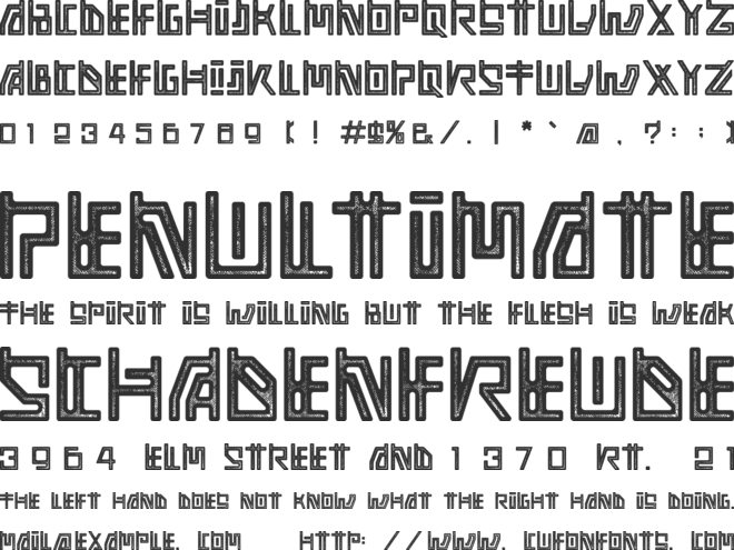 Adine font preview