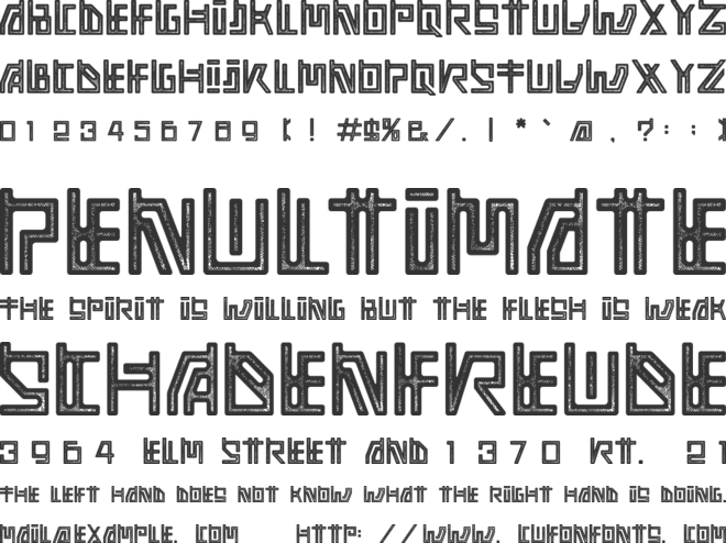Adine font preview