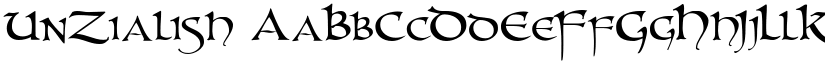 UnZialish font