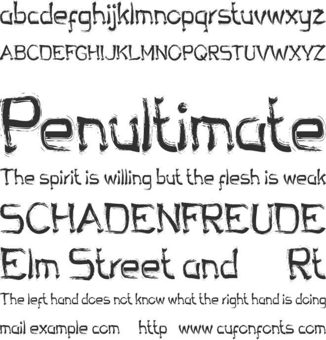 Chalky Bronson font preview