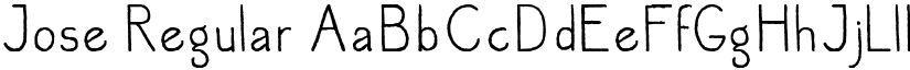 Jose Regular font