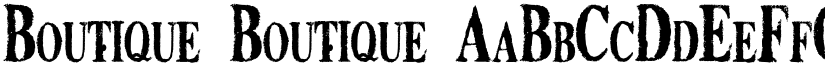Boutique Boutique font