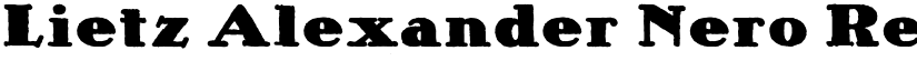 Lietz Alexander Nero Regular font