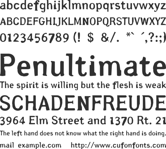 Arsle Gothic font preview