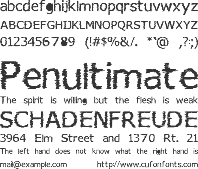 verdana_hand font preview