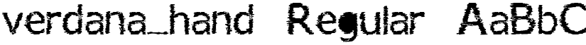 verdana_hand Regular font
