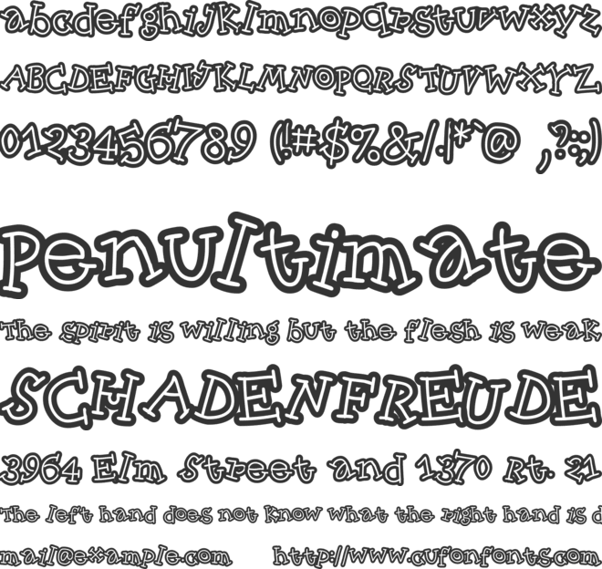 Skinny CapKick font preview