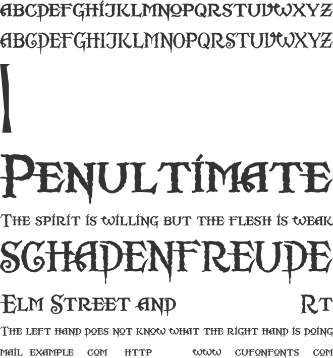 Scurlock font preview