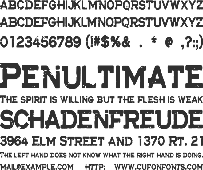 CF The lost battalion font preview