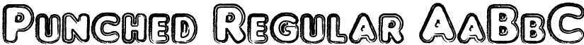Punched Regular font