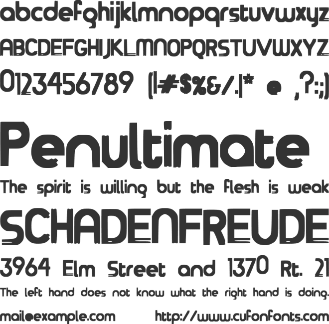 Over Sea font preview