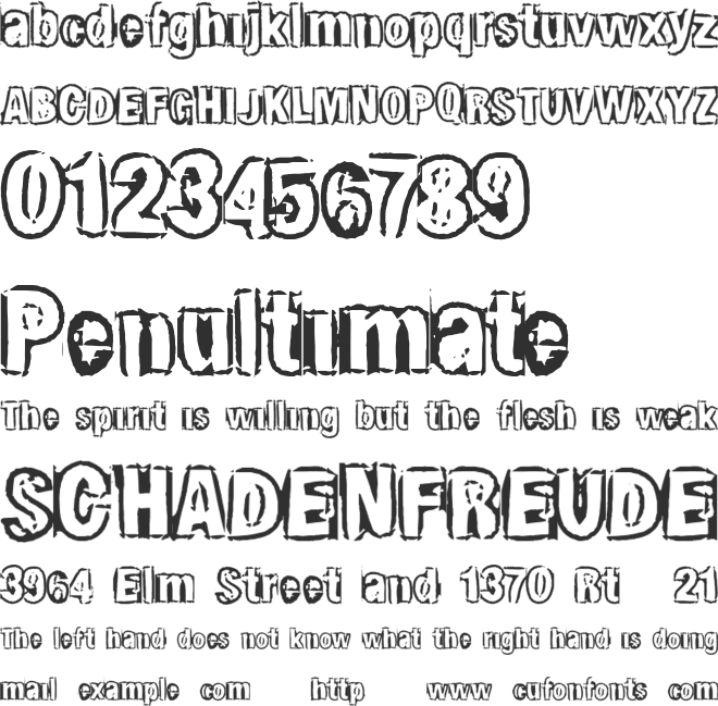 ShadyWalk font preview
