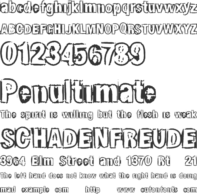 ShadyWalk font preview