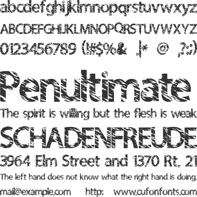 QuickCut font preview