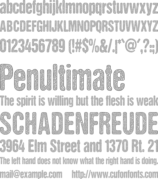 DCC - Stained Aliens font preview