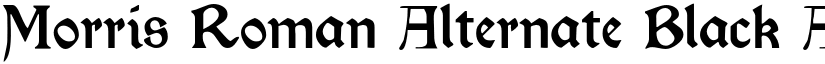 Morris Roman Alternate Black font