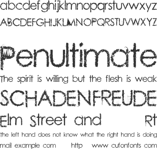 ContenG font preview