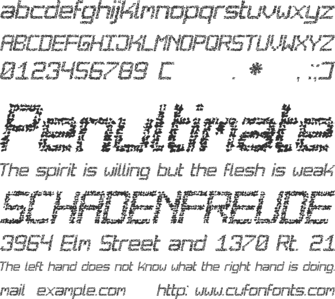 Desgastada tfb font preview