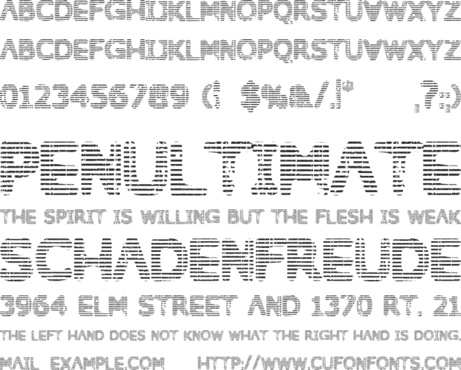 Behind Dirty Blinds font preview