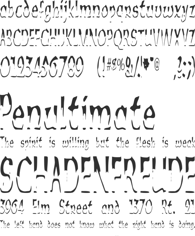 Alien Script font preview
