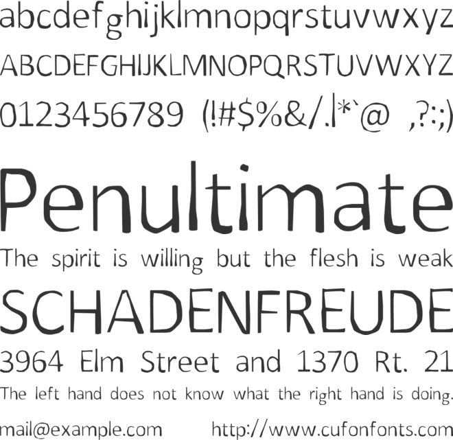 Before Time font preview