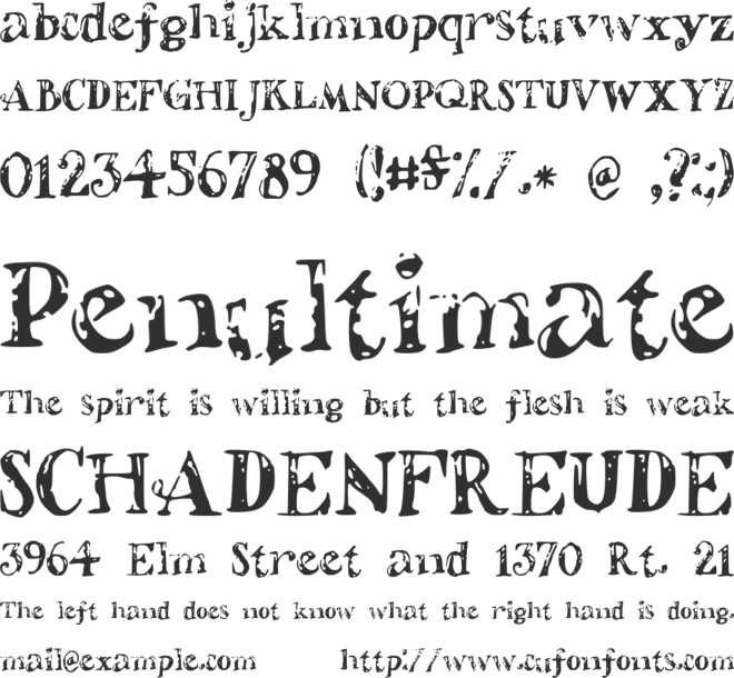 ShadedLetters font preview