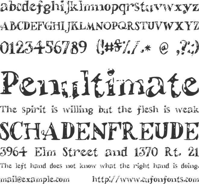 ShadedLetters font preview