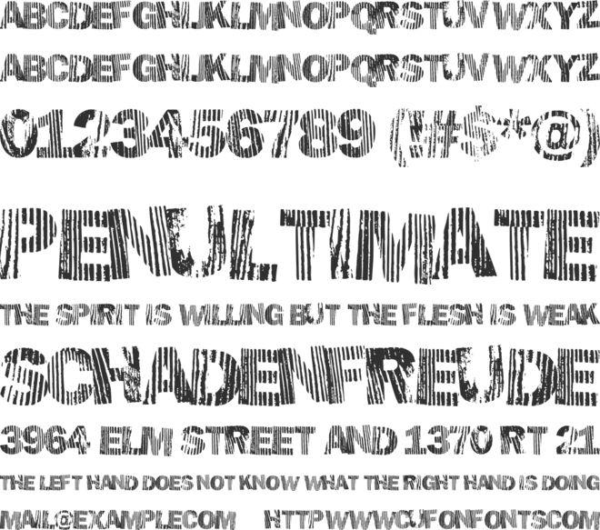 Hellawood font preview