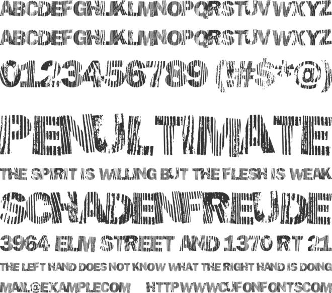 Hellawood font preview