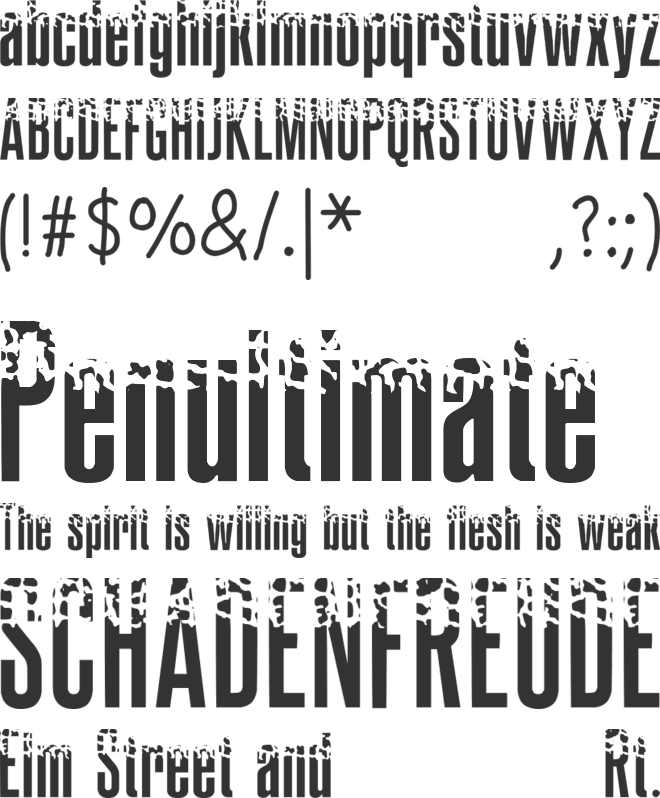 BURNT PAPER font preview