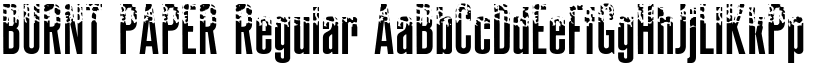 BURNT PAPER Regular font