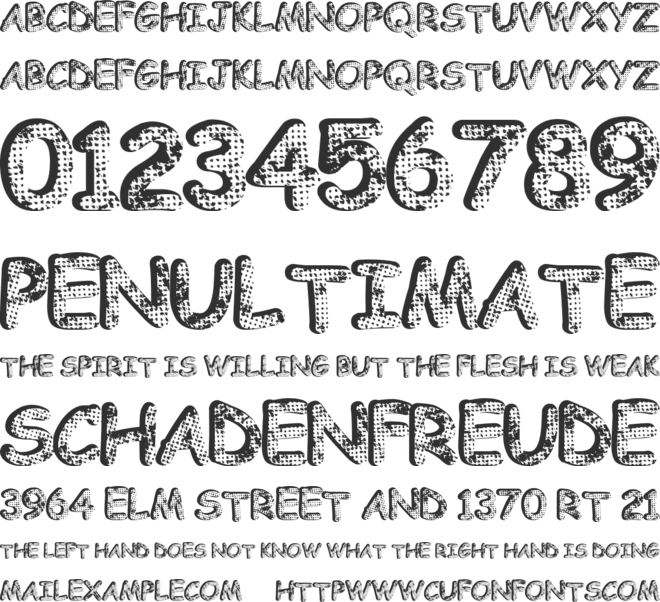 Knity font preview
