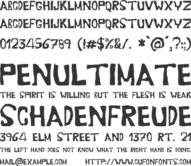 Erasaur font preview