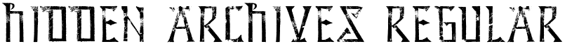 Hidden Archives Regular font
