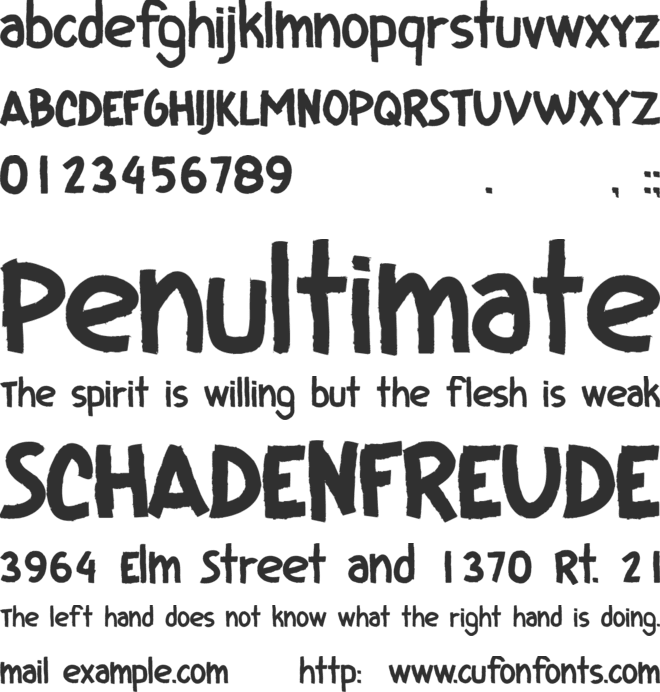 CF I Love Ugly Fonts font preview