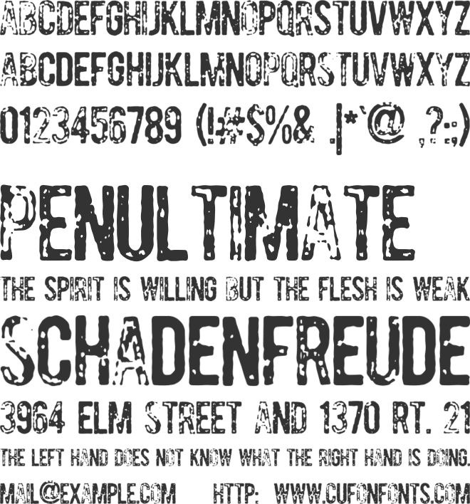 DCC - Bomber font preview